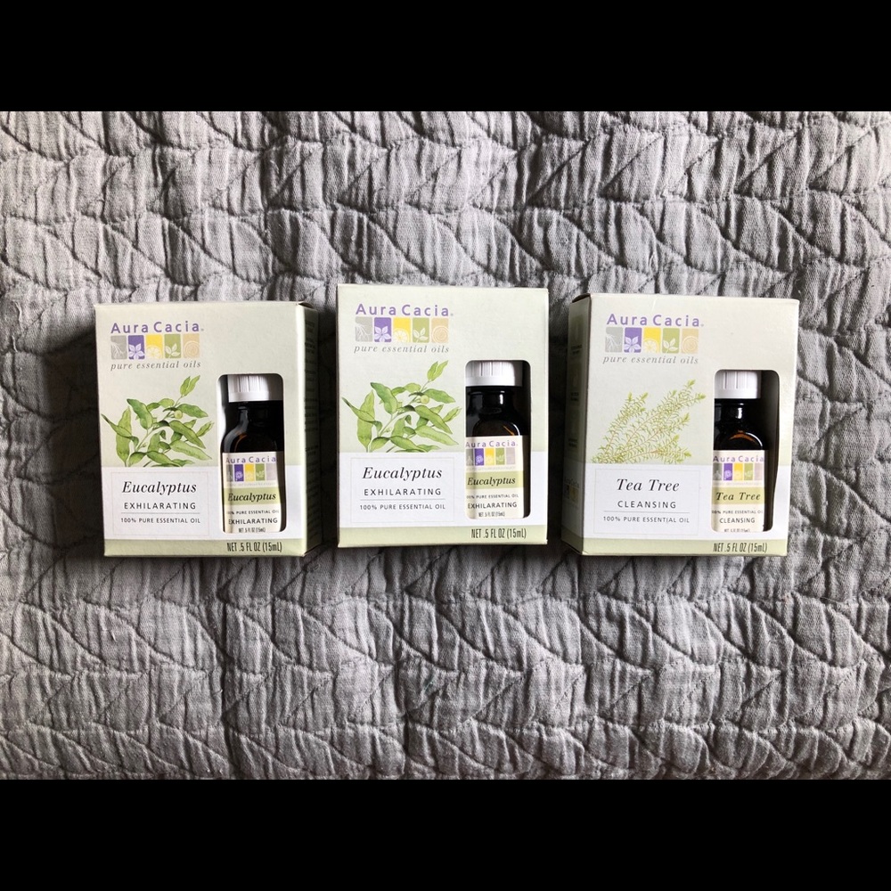 Aura Cacia Eucalyptus and Tea Tree Essential Oils